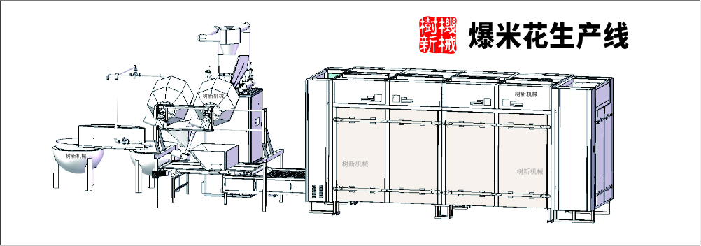 爆米花生產線示意圖